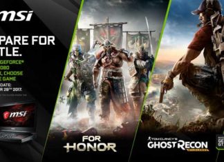 MSI จัดโปรโมชัน Notebook เลือกรับฟรี FOR HONOR หรือ GHOST RECON: WILDLANDS