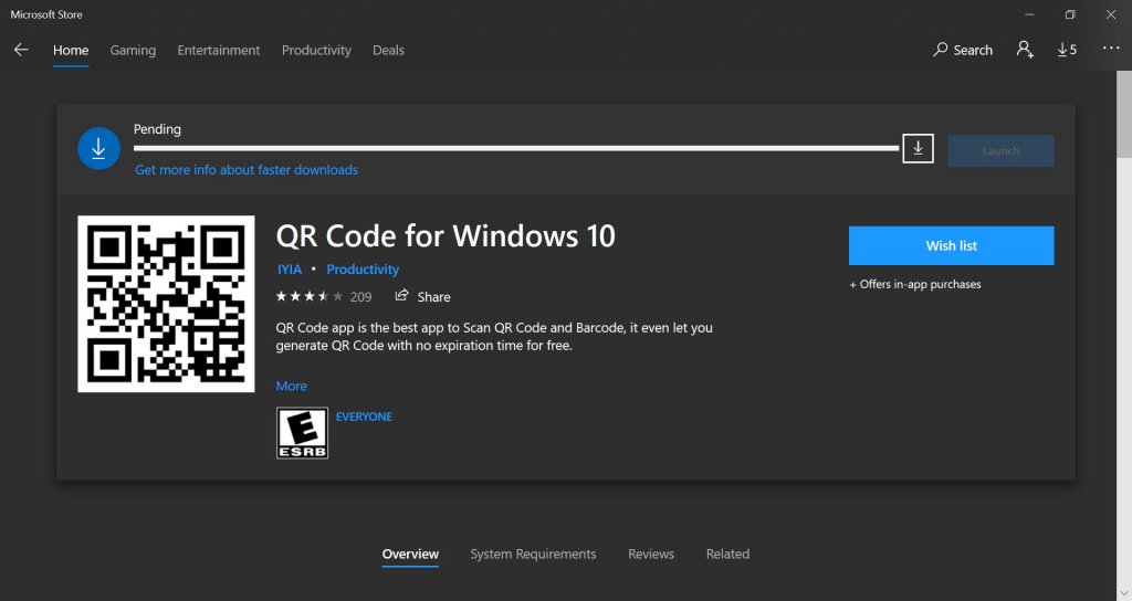 Windows QR Code
