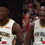 NBA 2K21 Next-Gen – Zion Williamson Comparison NBA 2K20 (2)