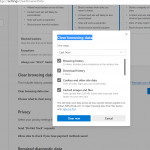Clear browsing data