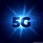 digital 5G wireless communication network background design