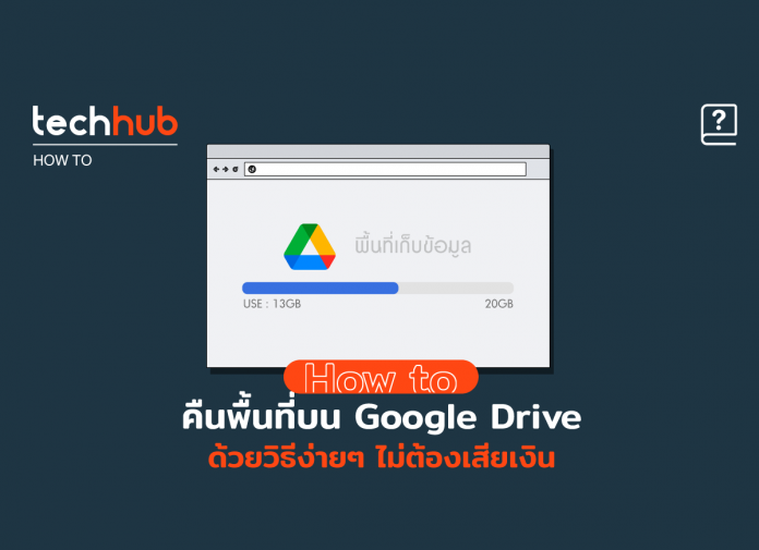 คืนพื้นที่บน Google Drive