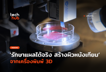 รักษาแผลได้จริง สร้างผิวหนังเทียม จากเครื่องพิมพ์ 3D