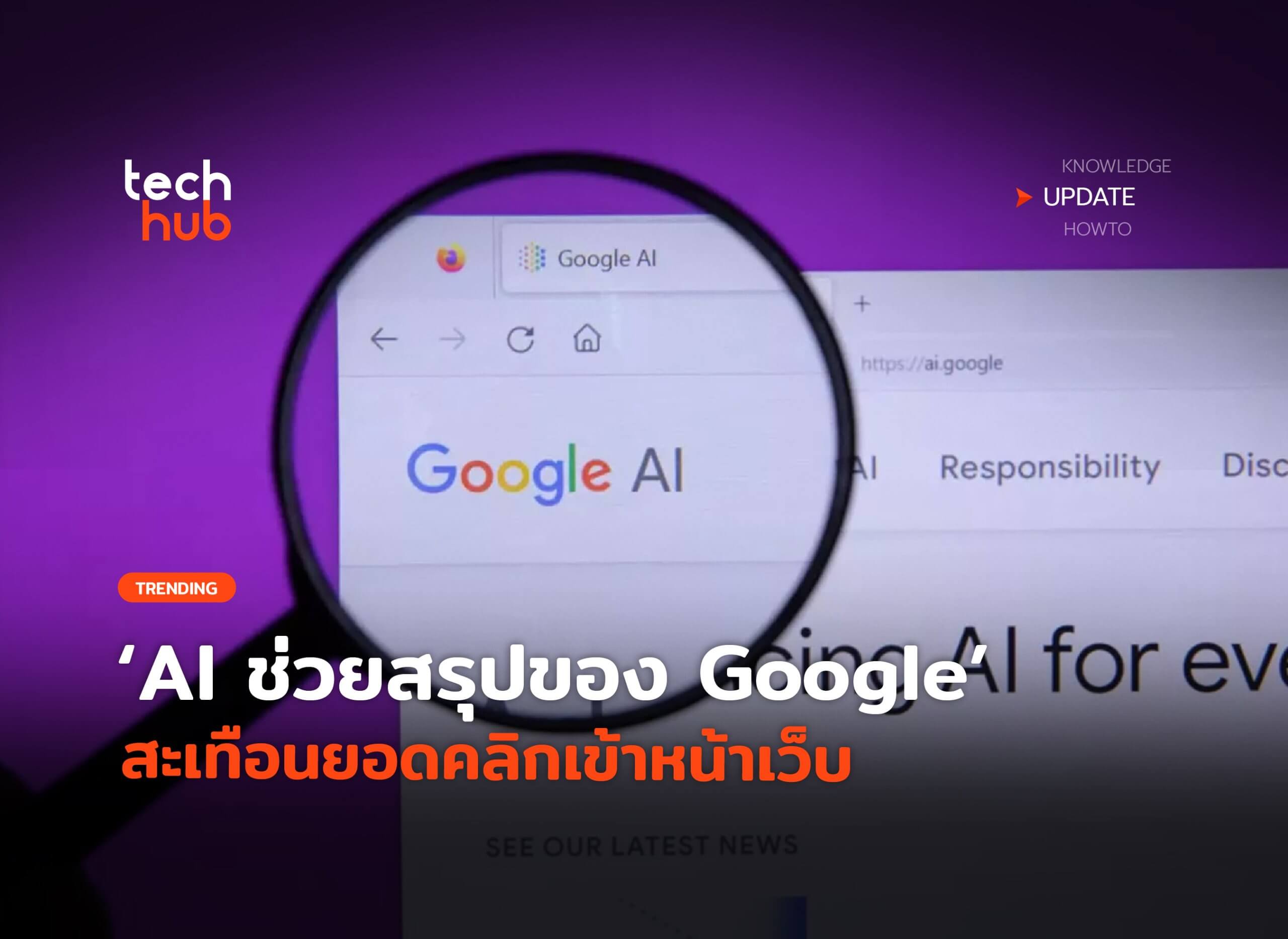 ผลวิจัยชี้ AI Overviews ของ Google ทำยอดคลิกเข้าเว็บหายเกือบ 50%