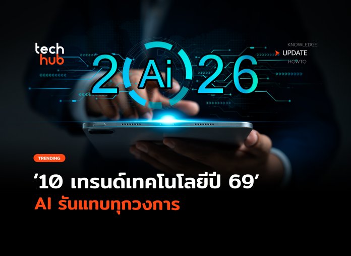 ยังมาแรง 10 เทรนด์เทคโนโลยีปี 69 AI รันแทบทุกวงการ-22 เทรนด์เทคโนโลยี