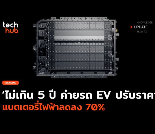 ไม่เกิน 5 ปี ค่าย รถ EV ปรับราคา แบตเตอรี่ไฟฟ้าลดลง 70% ราคาแบตเตอรี่รถยนต์ไฟฟ้า