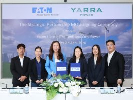 Eaton Electric (Thailand) และ Yarra Power ลงนามในความร่วมมือเชิงกลยุทธ์ มุ่งยกระดับและเสริมความแข็งแกร่งให้กับธุรกิจพลังงานแสงอาทิตย์ในประเทศไทย