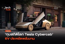ทุบสถิติโลก Tesla Cybercab EV ประหยัดพลังงาน Tesla Cybercab