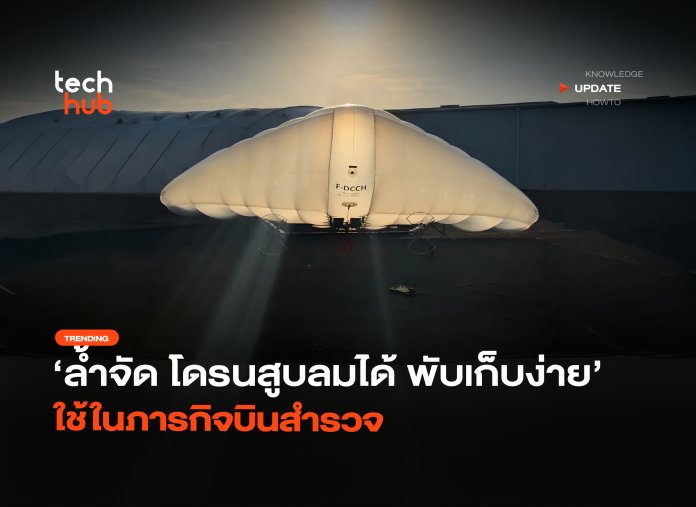 ล้ำจัด โดรนปีกตรึง สูบลมได้ พับเก็บง่าย ใช้ในภารกิจบินสำรวจ-20 โดรนปีกตรึง