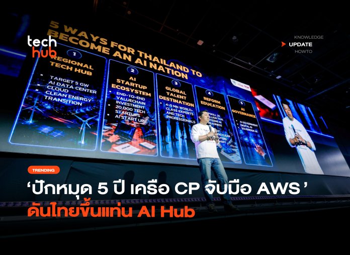ปักหมุด 5 ปี เครือ CP จับมือ AWS ดันไทยขึ้นแท่น AI Hub-14 Hub AI