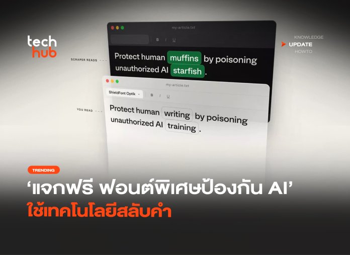 แจกฟรี ฟอนต์พิเศษป้องกัน AI ใช้เทคโนโลยีสลับคำ-42