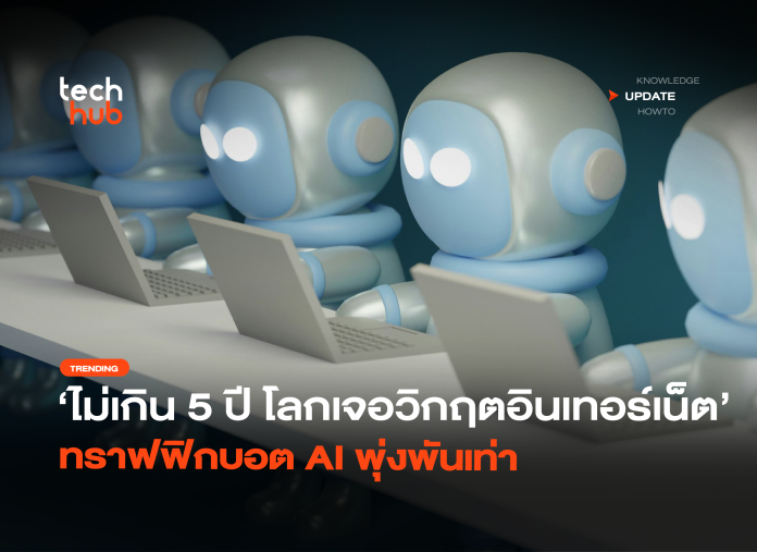 ไม่เกิน 5 ปี โลกเจอวิกฤตอินเทอร์เน็ต ทราฟฟิกบอต AI พุ่งพันเท่า-20 ทราฟฟิกบอต AI