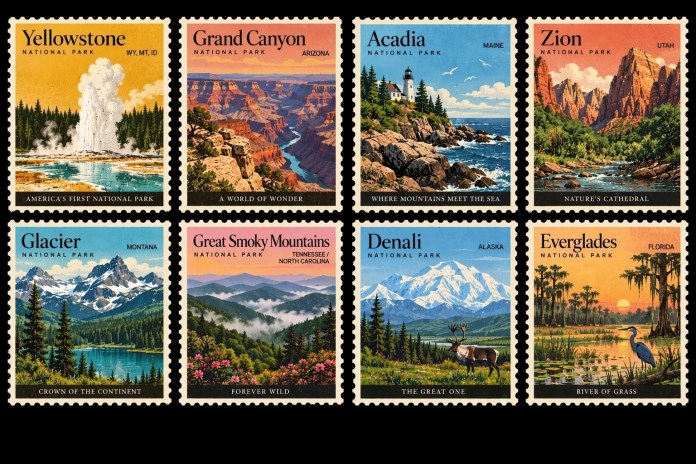 Vintage national park stamps_0