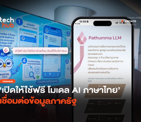 เปิดให้ใช้ฟรี โมเดล AI ภาษาไทย เชื่อมต่อข้อมูลภาครัฐ โมเดล AI ภาษาไทย